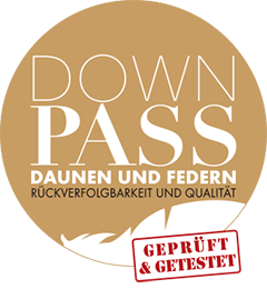 Logo Down Pass Rückverfolgbare Daunen